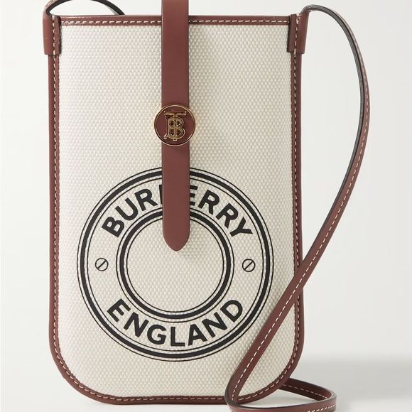 Burberry Handbags - NWOT BURBERRY Leather-trimmed printed canvas cross bag
